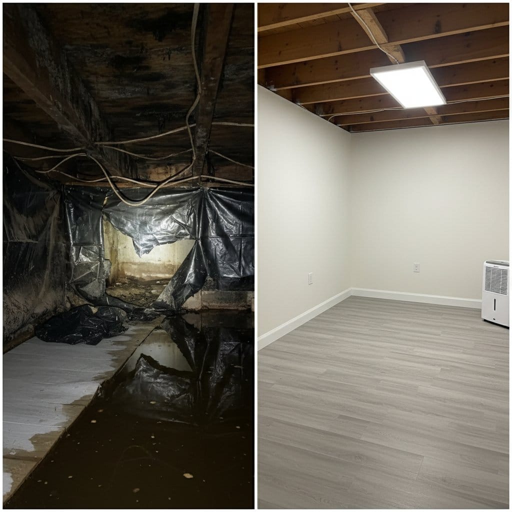 Content Drying & Property Cleanup restoration — utility room of private residence in Saddle River, NJ